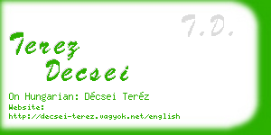 terez decsei business card